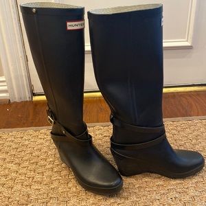 Hunter Wedge Rainboots size 8